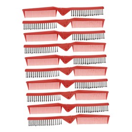 FRCOLOR 10pcs Foldable Plastic Hair Comb Lightweight Pocket Comb with Rounded Teeth for All Hair Types Travel Friendly Styling Tool for Home and Salon Use