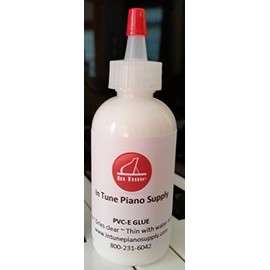 in Tune Piano Supply PVC-E Glue 2 oz Bottle for Piano Keytop Installation