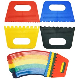 XINYUICEAN Raspadores de Plástico, 4 Piezas Arena Pintura Raspador, Paint Scrapers Herramienta de Escultura de Raspador Herramientas de Cerámica Raspadores de Pintura Pintura Papel Pintado Rascador