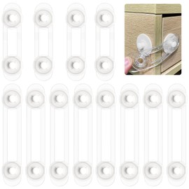 Lectorias Pack of 12 Child Safety Cabinet, Drawer Lock, Cabinet Lock, Children, Fridge Child Lock, Drawer Safety Lock, Toddler Safety Locks for Furniture, Kitchen