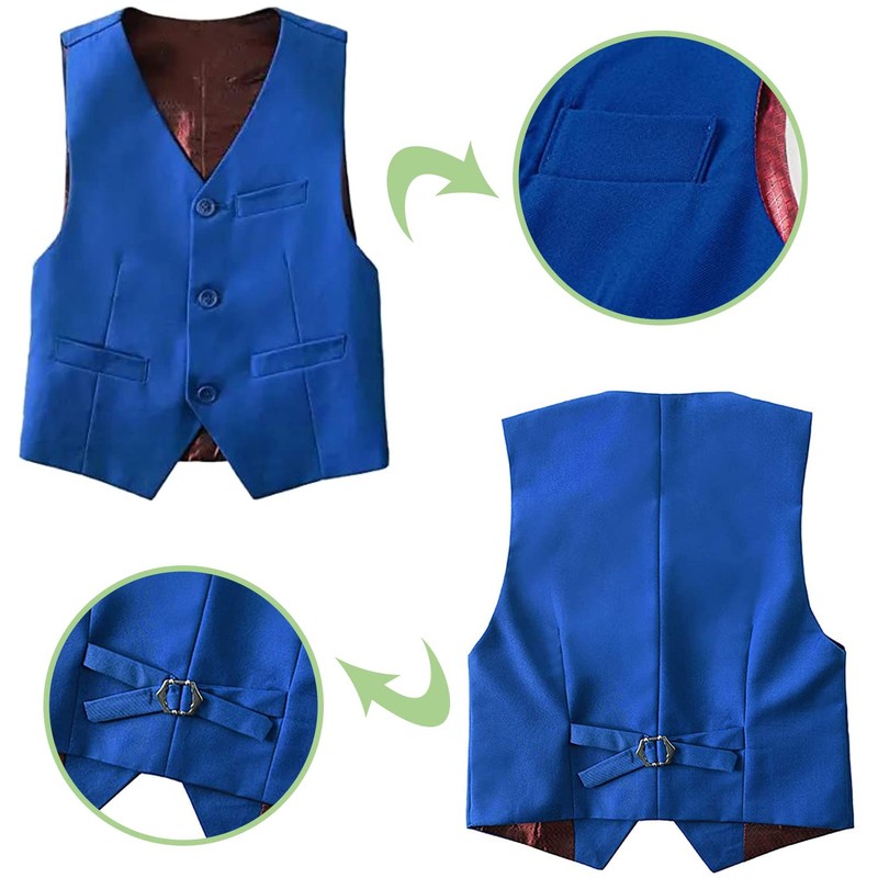Traje de esmoquin para niños de 5 piezas para anillos