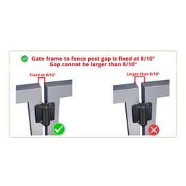 D&D Technologies TCA1L2S3WTS TruClose Regular Duty Gate Hinges, for Self Closing Metal Gates up to 66 Pounds, with Alignment Legs, White, 2 Count
