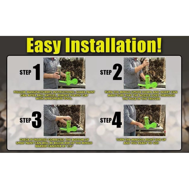 MINGO Firewood Measuring Tool Chainsaw Marking Tool Wheel Accessories Log