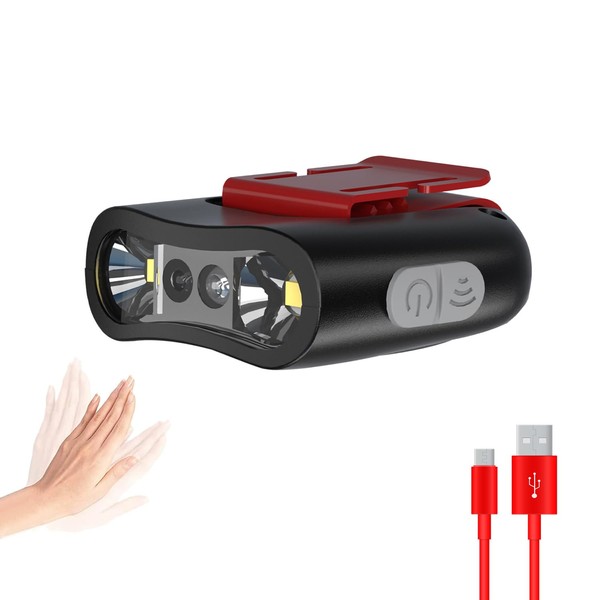 Clip on Cap Lights USB-C Rechargeable Headlamp LED Hard Hat