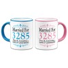 Pair of Married for.Days & Counting. Anniversary (9th Pottery) Novelty
