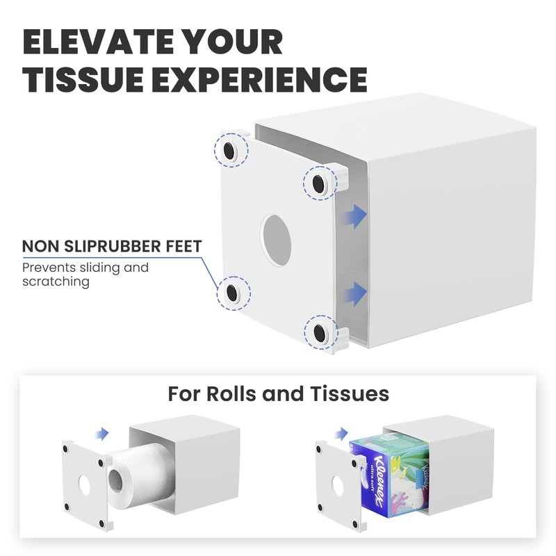 Tissue Box Cover, Square Modern Facial Acrylic Tissue Holder Napkin