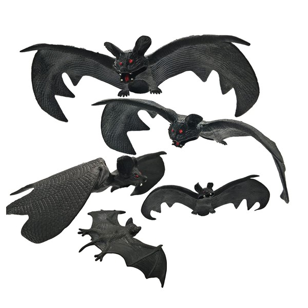 Halloween Decoration Halloween Bats Pack of 10 Hanging Bats DIY Realistic Looking Ghost Bats Haunted Rubber for Best Halloween Party Favors Decoration (10 Pieces Bats)