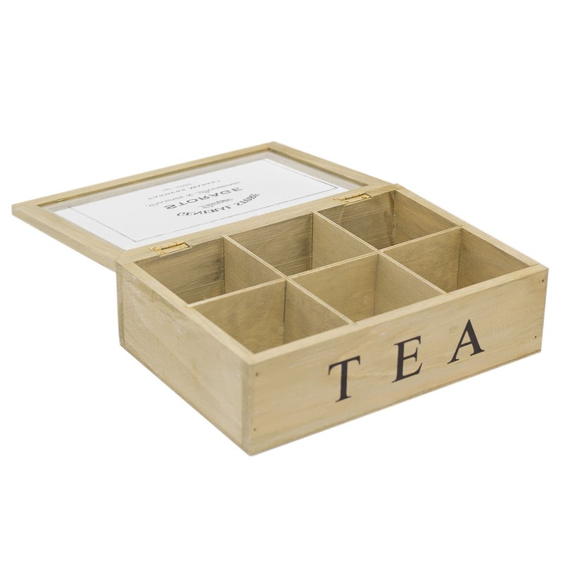 Carousel Home Gifts Vintage General Store Wooden Tea Box Chest