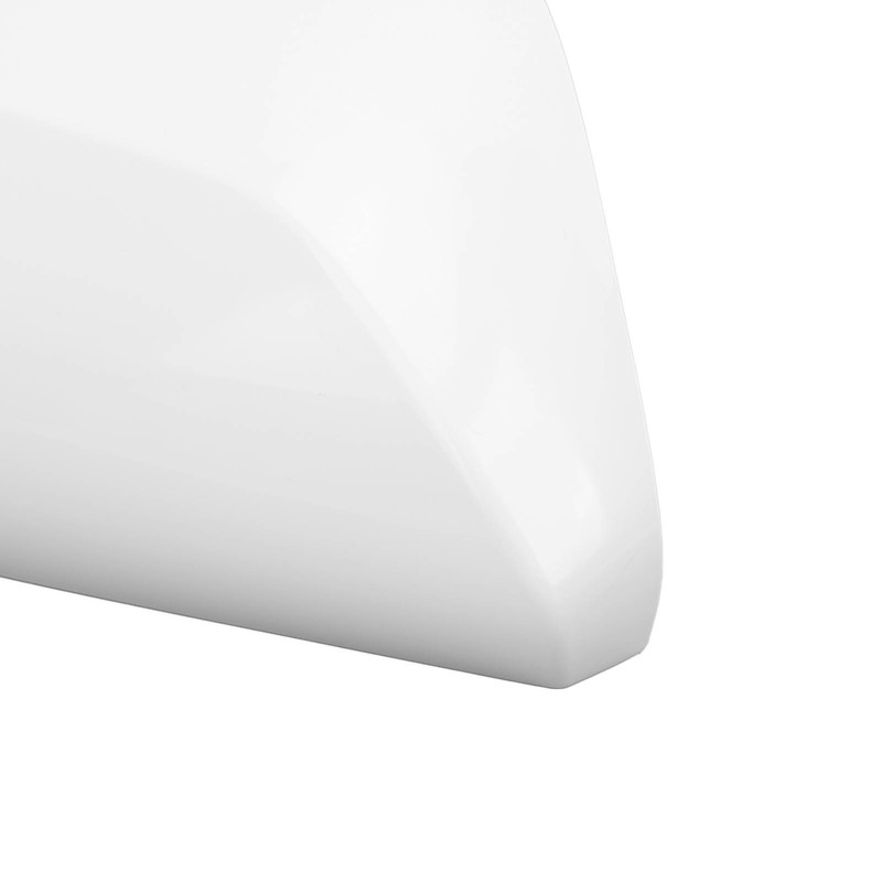White Side Mirror Cover Unpainted Rearview Outer Door Wing Mirror