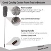 Midoneat Lambswool Duster with Extra Flexible Microfiber Head,Long Reach/Extendable Duster