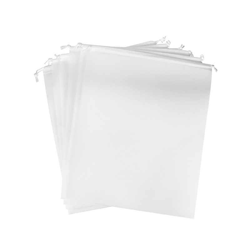 QWORK Drawstring Dust Covers, 6 Pcs Breathable Non-woven Fabric Large
