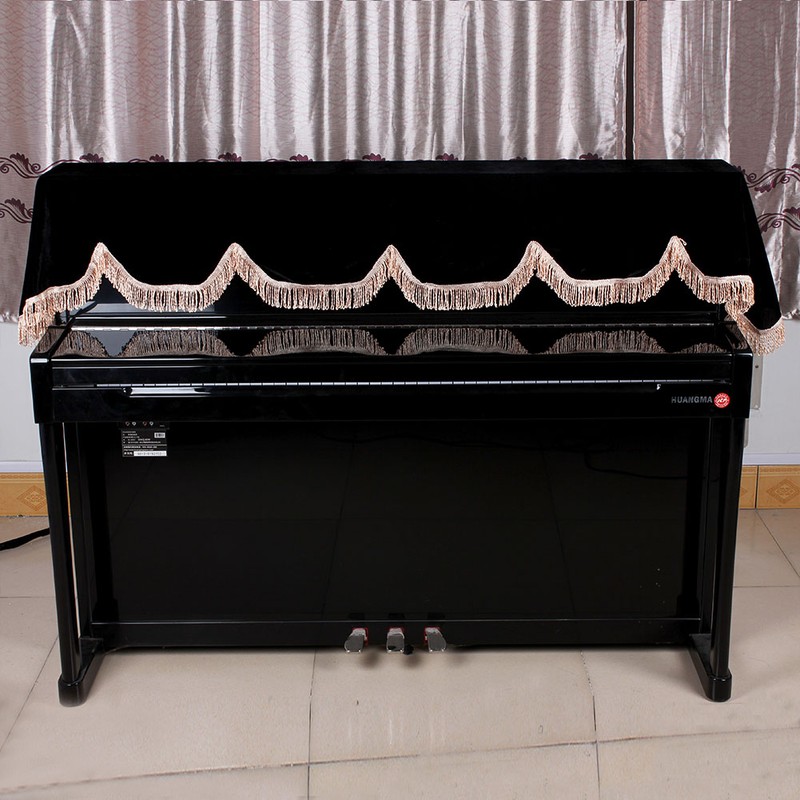 88 Key Piano Half Covered Anti Dust Cover Flannelette Piano