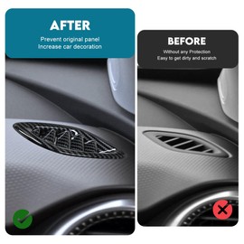 INTGET Navigation Gear Shift Panel Cover for 2024 2025 Chevy Trax Accessories Carbon Fiber Center Console Screen Trim Water Cup Holder Cover (Carbon Fiber, Dashboard AC Cover)