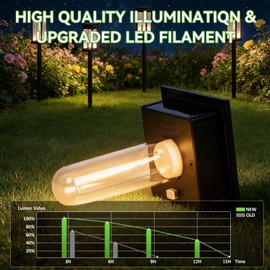 Shruy Bright Solar Pathway Lights Outdoor, 8 Pack Upgraded Solar Powered Garden Lights Waterproof, Up to 15 Hours Outdoor Solar Lights for Yard Landscape Lighting Path Walkway Driveway Sidewalk