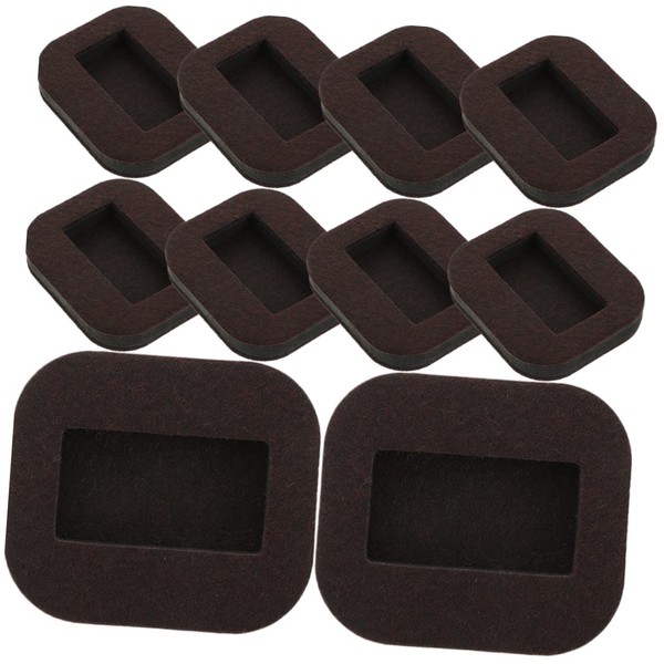 TEHAUX 10pcs Chair Caster Cups Felt Floor Protectors Non-Slip Furniture