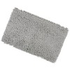 Grey Shaggy Microfibre Bathroom Shower Bath Mat Rug Non-Slip Backing