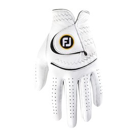 FootJoy Women's StaSof Golf Glove, White, Medium/Large, Worn on Right Hand
