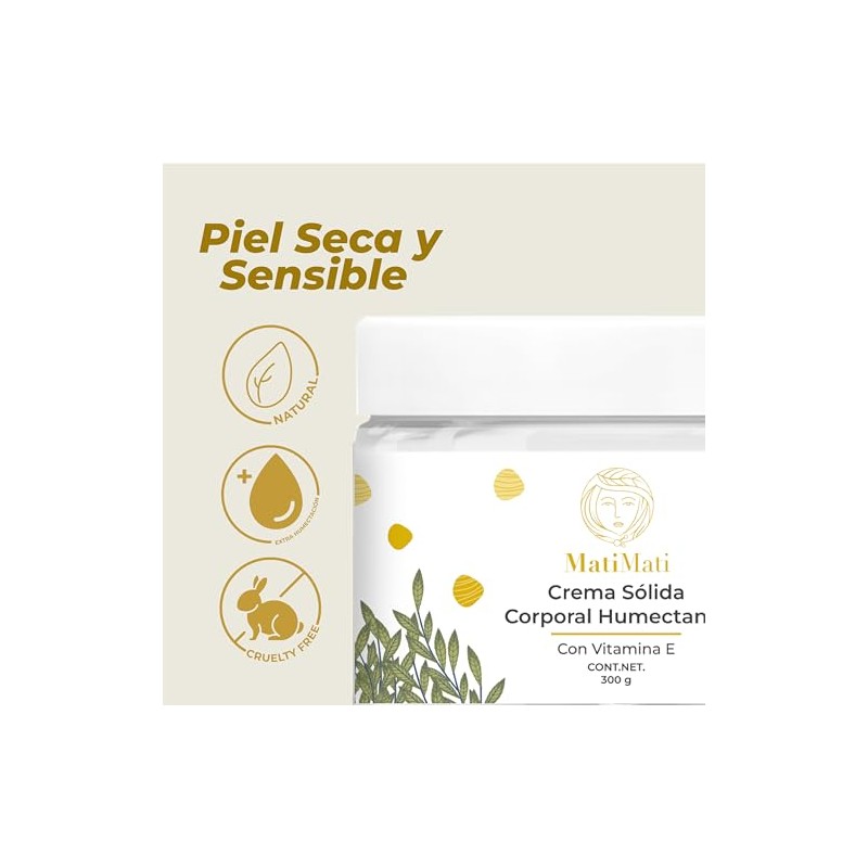 Crema Corporal Humectante Con Vitamina E MatiMati Para piel Extra