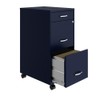 Pemberly Row 3 Drawers 29.52" Vertical Navy Metal Filing Cabinet