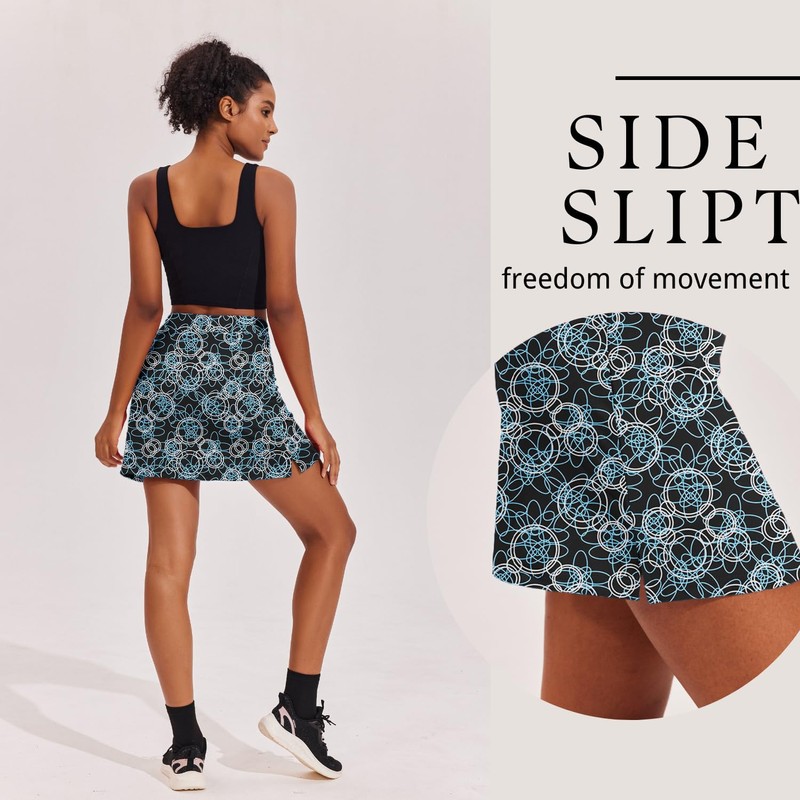 Ekouaer Workout Running Compression Basic Skirts Skorts with Pocket Women