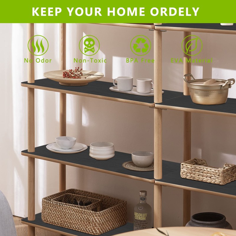 Shelf Drawer Liner for Kitchen Cabinets, Durable Pantry Shelving Liners