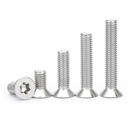 BOZONLI Countersunk Screws Torx M2.5 - TX Countersunk Machine Screws Stainless Steel M2.5 x 10 mm, Pack of 100