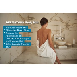 Dermazonn Deep Exfoliating Mitt Body Scrub and Face Scrub – Scrub Mitts for Shower – Turkish Bath hammam Glove – Face Peeling – Turkish Hammam Kese