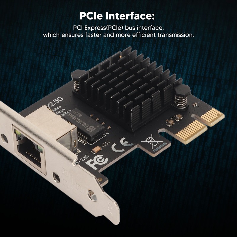 PCIe Ethernet Card 10 100 1000 2.5Gbps RJ45 Port Wake