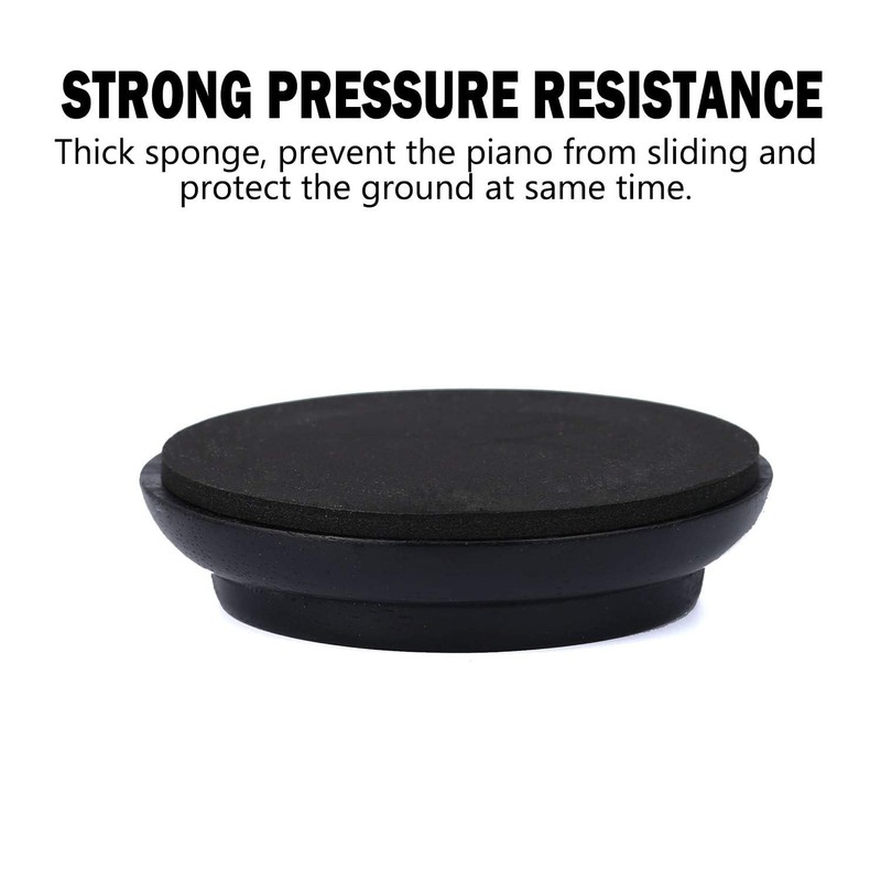 FameFame Solid Wood Piano Caster Piano Leg Floor Protectors, 3-Pack