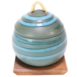 Gurin Swirl Ware Bowl with Cedar Base (9.5 x 8.8 cm (240 cc), 12.0 oz (340 g) [Mushi Bowl] [Ryotei, Ryokan, Japanese Tableware, Restaurant, Commercial Use]