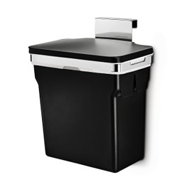 simplehuman 10 Liter / 2.6 Gallon In-Cabinet Trash Can Heavy-Duty Steel Frame, Black