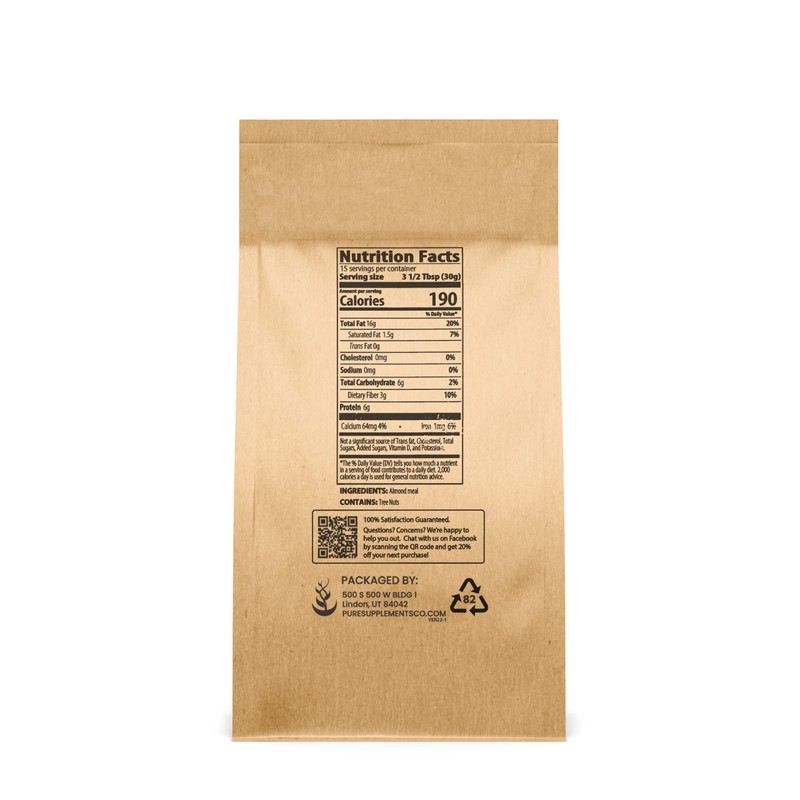 Pure Original Ingredients Almond Meal (1 lb) Great for Baking