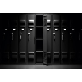 Baocicco 7x5ft Black Locker Backdrop Sports Gym School Photography Background Stadium Storage Locker Room Banner Students Kids Adults Sports Portrait Photo Studio Props