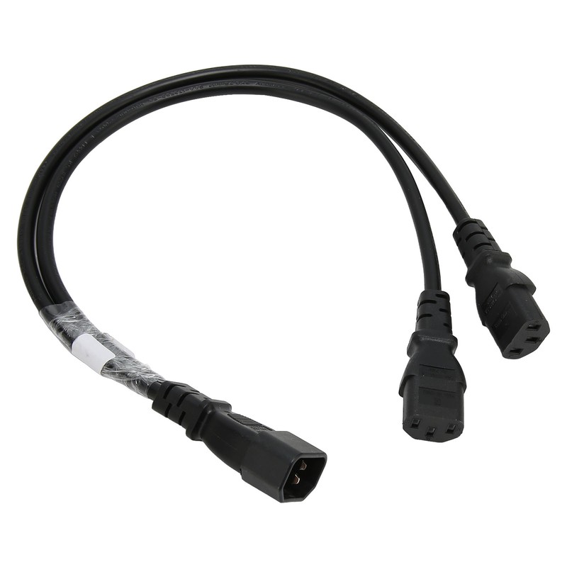 Single C14 to Dual 5 15R C13 Cord Short Power