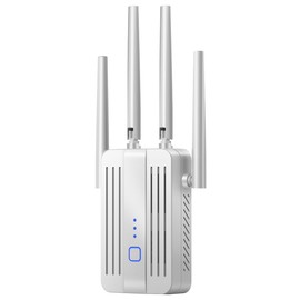 WLAN Amplifier 1200 Mbit/s WLAN Repeater, Dual Band 5GHz & 2.4GHz WiFi Repeater with WPS | 1200 Mbit/s | With LAN/WAN Port | Easy Setup | Compatible with All WiFi Devices
