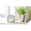 Seiko Clock Alarm Clock, Table Clock, Analog, Light Gold Pearl,