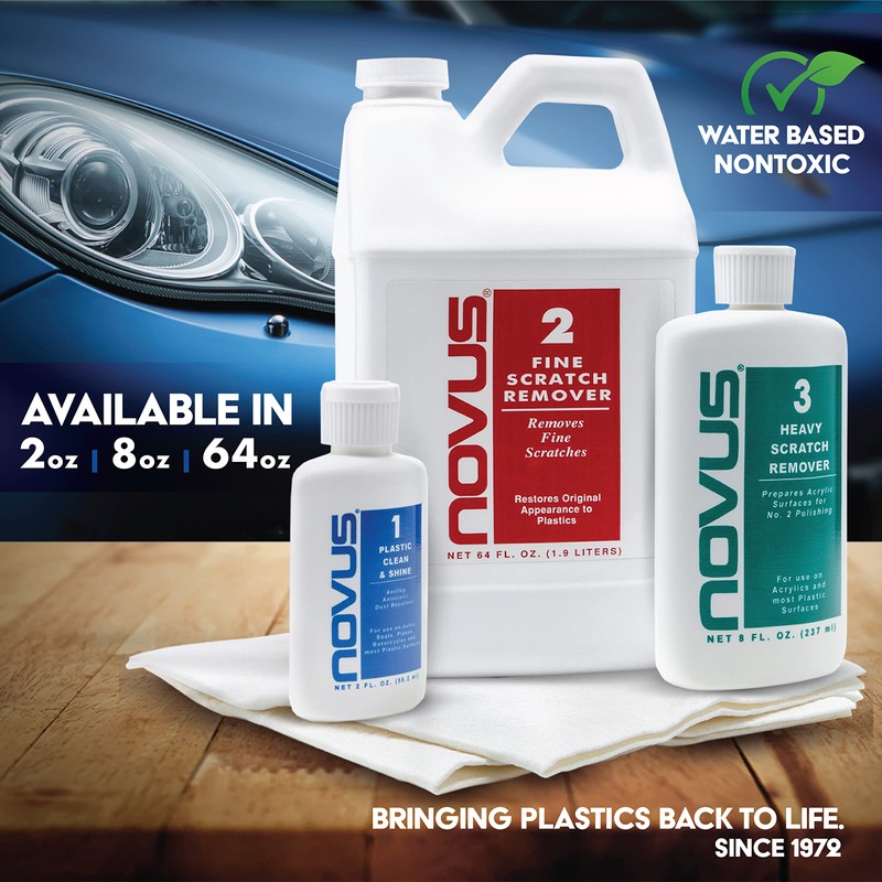 NOVUS-PK1-8 | Plastic Clean & Shine #1, Fine Scratch Remover