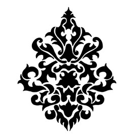 Large Wall Damask Stencil Faux Mural Design #1011 (11" x 13 1/4")