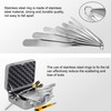 958-G01 Caulking Spatula Set, Multi-Purpose Caulking Tooling 7-Piece, Stainless Steel