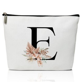 haipino Make up bags for women, Small makeup bag for travel, Bridesmaid gifts for wedding day, Stuff bags for travel, Small makeup pouch for purse, Girls Weekend Gifts（Letter-E