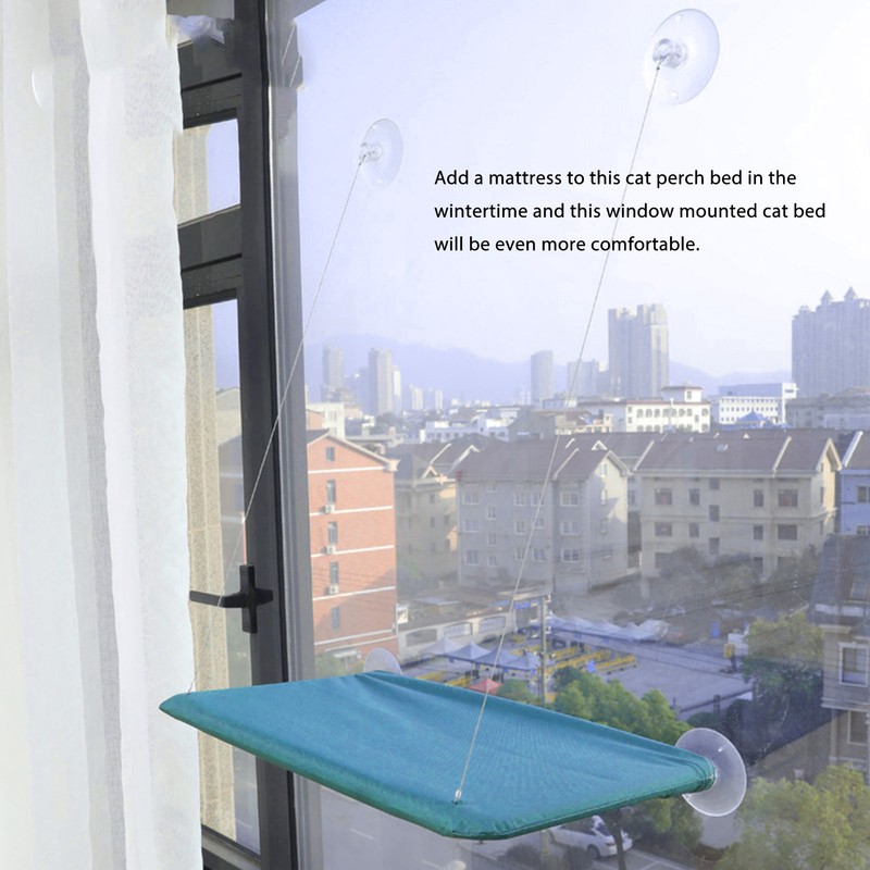 Cat Window Hammock with 4 Strong Suction Cups Breathable Detachable
