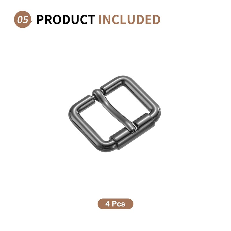 SUIKIHUM 4 Pack Roller Belt Buckle, 1.5 Inch Single Prong