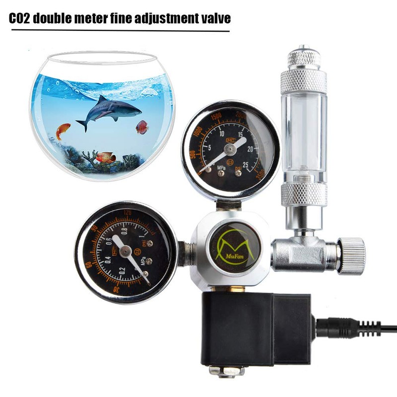 CO2 Pressure Regulator with Solenoid Valve Pressure Gauge and Check