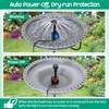 HappyAlley Bird Bath Fountain for Outside, Plug in Adjustable Water
