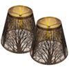 Small Lamp Shades Set of 2 Clip On Bulb, Barrel