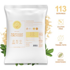 5 SPARROWS Sugar-Free Salted Caramel Powder Drink Mix- Stevia, Keto Friendly, No Sugar Coffee Creamer, 40 oz (2.5lb)