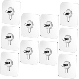 BuyDailyNeeds Adhesive Hooks 12-Pack, Heavy Duty Self-Adhesive Hooks for Hanging Wall Decor, Photo Frames, Keys, and Wall Clocks – Durable, Stylish, and No Drilling Required (Up to 10kg) (Casual)