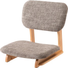 ROOM ESSENCE Zen Floor Chair, Beige, Beech Wood Frame, D:22.05" x W:19.69" x H:20.48" x SH:4.73" (56x50x52x12cm), NOC-51BE