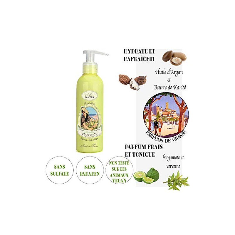 Loción Corporal Francesa PROVENCE, Verbena, Bergamota y Limón - 200ml