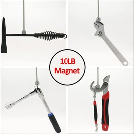 VASTOOLS 5-Piece Telescopic Magnetic Lifter, 4.5 kg Magnetic Rod 76 cm, 1 kg Telescopic Magnet 65 cm, Magnetic Bowl for Sewing, Pins, Car, Household, Office and Garage